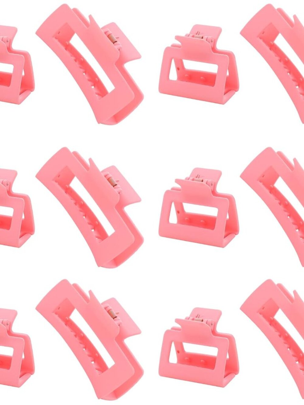 12 Pack of Pink Hair Claw Clips